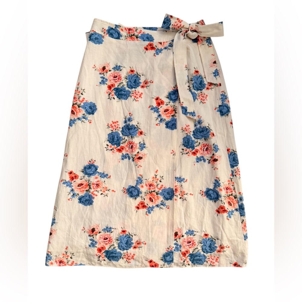 Loft Women’s Blossom/Floral Print Wrap Midi Skirt Size 8